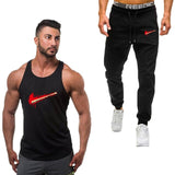 2019 Summer Men's suit new men's vest sportswear casual sports running fitness clothing men's tank vest + men's sports pants men