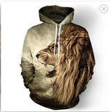 Hoodies Sweatshirts Men Zipper Hoodie 3d Printing Pullover Animal Tracksuits Brand Coat Streetwear Drop Ship size XS-3XL