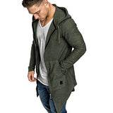 Men Splicing Hooded Solid Trench Coat Jacket Cardigan Long Sleeve Outwear Blouse Unisex Casual Open Stitch Long Cloak Cape coat