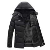 MIACAWOR Parka Men Jacket Coats Thicken Warm Winter Jackets Casual Men Parkas Hooded Outwear Cotton-padded Jacket Clothes J468