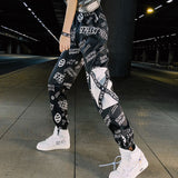 Camouflage Streetwear Cargo Pants Women Casual Joggers Black High Waist Loose Female Trousers Korean Style Ladies Pants