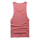 Men's Tank Top Stretch Tight Solid Color Sports Quick Dry Undershirt Summer Slimming Bamboo cotton Sleeveless Vest T311