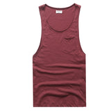 Men's Tank Top Stretch Tight Solid Color Sports Quick Dry Undershirt Summer Slimming Bamboo cotton Sleeveless Vest T311