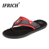 Hot Sale Men Summer Slippers Black Flip Flops Beach Shoes Men Comfortable Leisure Man Sneakers Designer Massage Men Flip Flops