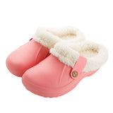 JACKSHIBO Men Slippers High Quality PU Leather Winter Home Slippers Short Plush Flat Heel male Slipper Warm Indoor Slide Shoes