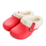 JACKSHIBO Men Slippers High Quality PU Leather Winter Home Slippers Short Plush Flat Heel male Slipper Warm Indoor Slide Shoes