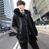 2019 Men Jacket Coats Thicken Warm Winter Jackets Male Parka Hooded Outwear Cotton-padded Jacket korean fashion man clothes M-XL