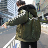 2019 Men Jacket Coats Thicken Warm Winter Jackets Male Parka Hooded Outwear Cotton-padded Jacket korean fashion man clothes M-XL