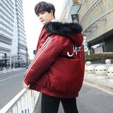 2019 Men Jacket Coats Thicken Warm Winter Jackets Male Parka Hooded Outwear Cotton-padded Jacket korean fashion man clothes M-XL