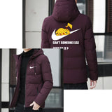 2019 Winter Jacket Men Clothes 2019 Stand Collar Hooded Fashion Coat Parka Outerwear Warm Slim fit 4XL Just Pikachu Do It