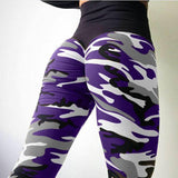 Hayoha Fashion Camouflage Wrinkles Push Up Leggings Women Fitness Slim Jeggings High Elastic Dry Quick Sporting Pants and Tops