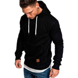 sweatshirt men 2018 NEW hoodies brand male long sleeve solid hoodie men black red big size poleron hombre #0301 25