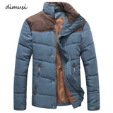 DIMUSI Winter Jacket Men Warm Casual Parkas Cotton Stand Collar Winter Coats Male Padded Overcoat Outerwear Clothing 4XL