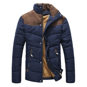 DIMUSI Winter Jacket Men Warm Casual Parkas Cotton Stand Collar Winter Coats Male Padded Overcoat Outerwear Clothing 4XL