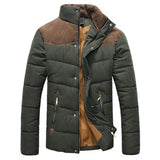 DIMUSI Winter Jacket Men Warm Casual Parkas Cotton Stand Collar Winter Coats Male Padded Overcoat Outerwear Clothing 4XL