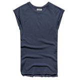 men's sleeveless knitwear sleeveless undershirt wide shoulder vest bodybuilding tank top men cotton summer new T4364