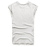 men's sleeveless knitwear sleeveless undershirt wide shoulder vest bodybuilding tank top men cotton summer new T4364