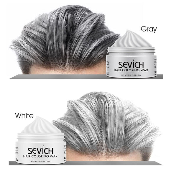 temporary hair color wax men diy mud One-time Molding Paste Dye cream hair gel for hair coloring styling silver grey