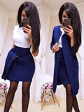 Office Lady Formal Dress 2019 New Suits Business Wear Women Long Blazer Jacket Sheath Dress 2 Piece Women's Sets