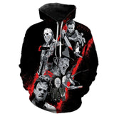 Freddy Jason Murderers Horror Movies 3D Printed Hoodies Men / Women Hooded Sweatshirts Spring Outerwear Unisex Polluver 3XS-5XL