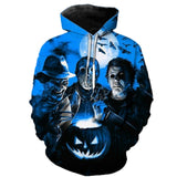 Freddy Jason Murderers Horror Movies 3D Printed Hoodies Men / Women Hooded Sweatshirts Spring Outerwear Unisex Polluver 3XS-5XL