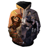 Freddy Jason Murderers Horror Movies 3D Printed Hoodies Men / Women Hooded Sweatshirts Spring Outerwear Unisex Polluver 3XS-5XL