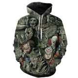 Freddy Jason Murderers Horror Movies 3D Printed Hoodies Men / Women Hooded Sweatshirts Spring Outerwear Unisex Polluver 3XS-5XL