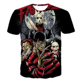 Freddy Jason Murderers Horror Movies 3D Printed Hoodies Men / Women Hooded Sweatshirts Spring Outerwear Unisex Polluver 3XS-5XL