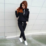 2019 Autumn Casual 2 Pieces Suit Women Hoodies Tops Tracksuit Sweat Suit Women's Set