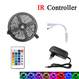 RGB LED Strip Light SMD 2835 5M Waterproof RGB Tape DC12V Ribbon diode led Strips Light Flexible Stripe Lamp IR WIFI Controller