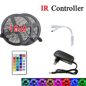 RGB LED Strip Light SMD 2835 5M Waterproof RGB Tape DC12V Ribbon diode led Strips Light Flexible Stripe Lamp IR WIFI Controller