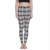 Women Leggings High Waist Cartoon Comic Beauty Print Trousers Soft Female Casual Elastic Pant