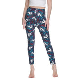 Women Leggings High Waist Cartoon Comic Beauty Print Trousers Soft Female Casual Elastic Pant