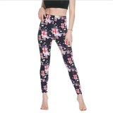 Women Leggings High Waist Cartoon Comic Beauty Print Trousers Soft Female Casual Elastic Pant