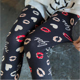 Women Leggings High Waist Cartoon Comic Beauty Print Trousers Soft Female Casual Elastic Pant