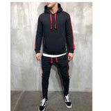 Men's sportswear, coat, hoodie, 2 pieces of autumn sports clothing, suitable for men's fitness leisure jogging pullover