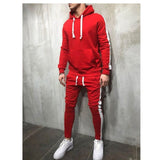 Men's sportswear, coat, hoodie, 2 pieces of autumn sports clothing, suitable for men's fitness leisure jogging pullover