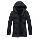 MIACAWOR Parka Men Jacket Coats Thicken Warm Winter Jackets Casual Men Parkas Hooded Outwear Cotton-padded Jacket Clothes J468