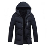 MIACAWOR Parka Men Jacket Coats Thicken Warm Winter Jackets Casual Men Parkas Hooded Outwear Cotton-padded Jacket Clothes J468