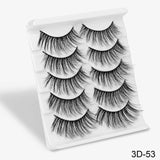 SEXYSHEEP 5Pairs 3D Mink Hair False Eyelashes Natural/Thick Long Eye Lashes Wispy Makeup Beauty Extension Tools